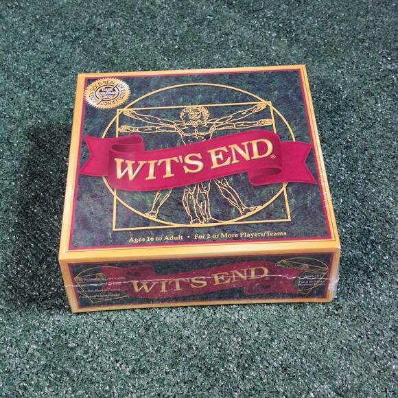 Wit's End Board Game Gold Seal Edition Mind Challenge New Sealed - Picture 2 of 4
